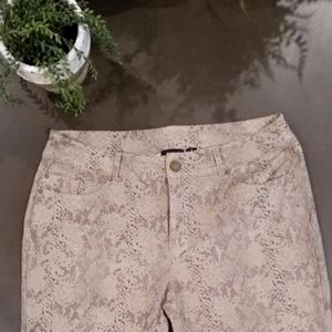 Tan & grey Tribal size 12 snake skin pants